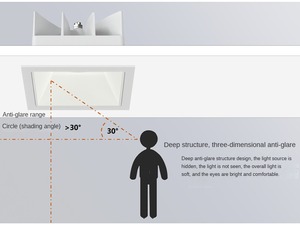 Luz LED de techo antideslumbrante moderna, foco empotrado cuadrado de aluminio para baño o cocina, <span class=keywords><strong>proyecto</strong></span> impermeable IP65 - Product Image 6