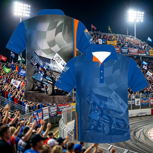 Polo-shirts personnalisés à col sublimé pour entreprise, avec logo et motif à carreaux, pour rehausser la culture d'entreprise, idéaux pour la course automobile - Product Image 1