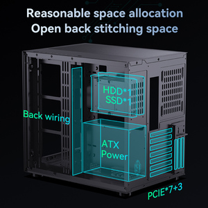 Chuyên nghiệp mới chơi game Fish Tank PC Trường hợp với bụi bằng chứng đầy đủ tháp ATX PC Tủ E-ATX trường hợp tùy chỉnh trường hợp máy tính & tháp - Product Image 4