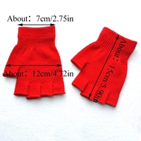 Gants sans doigts pour femmes et hommes Mitaines tricotées de couleur unie Mitaines d'hiver douces et chaudes Gants féminins de base unisexes Guantes