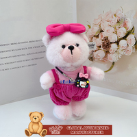Teddy ISLAND - Licence Globale - Ours en Peluche de 17 cm avec Vêtements de Dessin Animé et Autres Accessoires pour Vêtements d'Enfants