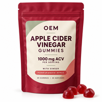 Gummies au vinaigre de cidre de pomme Keto sans sucre avec la mère pour le soutien métabolique et immunitaire, pour adultes, 60 unités