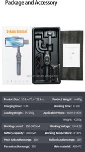 Gimbal Ponsel Pintar OEM ODM F10 Pro Penstabil Kamera Gimbal Pelacak AI Cerdas Penstabil Video untuk Ponsel - Product Image 3