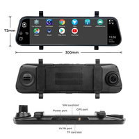 2025 nuevo 9,66 pulgadas lente Dual HD1080P 4G Android 8,1 espejo coche Dvr con WIFI GPS seguimiento Monitor remoto en teléfono 4G cámara de coche