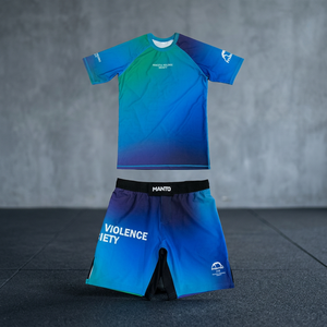 ชุดแรชการ์ด+กางเกงขาสั้นสำหรับผู้ชายรุ่นใหม่ปี 2025 สำหรับกีฬา MMA ผลิตจากผ้าสแปนเด็กซ์/โพลีเอสเตอร์ ยืดหยุ่น ทนทาน น้ำหนักเบา ระบายอากาศได้ดี - Product Image 3