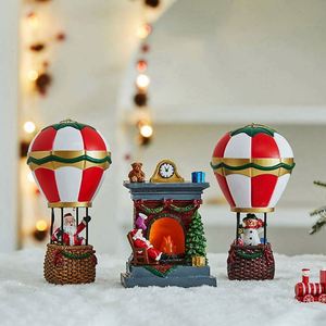 Hot Selling Factory Christmas <b>Table</b> <b>Top</b> Ornaments PVC+<b>Resin</b> Material Fireplace Shape with Light Custom Logo Indoor Decoration - Product Image 3