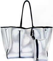 Sac fourre-tout de plage de luxe en néoprène imperméable grande capacité OME 2024 avec logo personnalisé, design ouvert toutes saisons pour femme