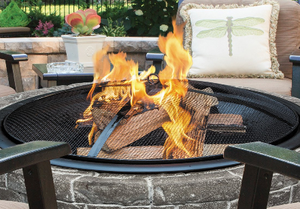 Quemador pintado de acero para jardín al aire libre de 5 piezas de lujo moderno, silla de aluminio fundido, juego de mesa para fogatas de carbón para parrillas de barbacoa al aire libre - Product Image 4