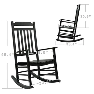Chaise longue de soleil durable de chaise à <span class=keywords><strong>bascule</strong></span> de porche en <span class=keywords><strong>bois</strong></span> solide de haute lamelle avec la caractéristique à <span class=keywords><strong>bascule</strong></span> confortable - Product Image 4