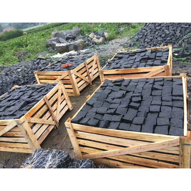 Китай, черный гранит, 10x10x5 см, брусчатка, камень, ландшафтный, натуральные камни