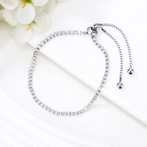 <strong>2025</strong> High Quality 925 Sterling Silver <strong>Charm</strong> Tennis Bracelet with Zircon Adjustable Claw Chain-Gift - Product Image 3