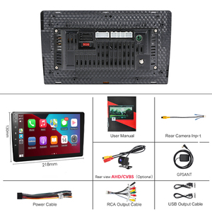 Ai phổ 2 DIN 9 inch IPS màn hình cảm ứng với Carplay <span class=keywords><strong>Android</strong></span> 13 đài phát thanh xe Car DVD Player đa phương tiện GPS navigation xe Stereo - Product Image 6