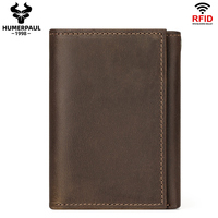 Untuk Kustomisasi Dompet Pria Anti RFID Kulit Asli Penutup Paspor Tempat Kartu Penutup Kancing Poliester