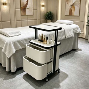 Carrito de Almacenamiento para Salón de Belleza con Cajones y Soporte para Secador de Pelo, Carrito Rodante para Peluquería, Estética, Tatuajes y SPA - Product Image 4