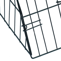 Vente en gros de cages à lapins triangulaires pliantes en fil de fer métallique pour animaux domestiques cabane à lapins d'intérieur cage à lapins d'extérieur