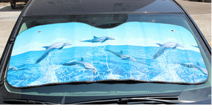 130*60 xe che nắng phim hoạt hình thiết kế cảnh quan phía trước bánh kính visor với lá nhôm tăng cường che nắng cho tầm nhìn tốt hơn - Product Image 6