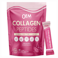 Collageen Peptide Poeder Gehydrolyseerd Type I II III V X Ongesmaakt 330g 30 Sachets Dagelijks Voedingssupplement Groothandel