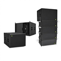 Deux enceintes line array en bois de 12 pouces - Système de sonorisation professionnel avec réponse en fréquence de 48 à 20 kHz pour les spectacles sur scène de grande envergure