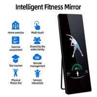 Miroir de fitness intelligent avec écran tactile interactif, sur pied, Android, WiFi, écran LCD publicitaire, affichage numérique pour entraînement à domicile