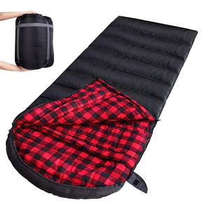 Sac de couchage personnalisé avec logo, style momie, pour l'hiver, en coton flanelle et polyester, sac de compression pour le camping, pour adultes - Product Image 1