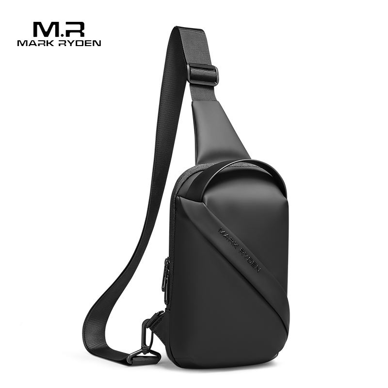 Sling Bag Black Customizable Fashion for Men Women