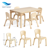 Meubles Montessori pour enfants d'âge préscolaire Ensemble de chaises de bureau en bois pour tout-petits Garderie Pépinière Maternelle Environnement d'apprentissage précoce