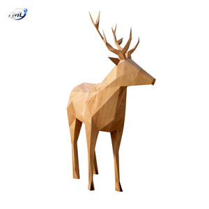 Sculpture de cerf en bois massif abstrait moderne sur mesure, décoration de jardin, art populaire, durable - Product Image 6