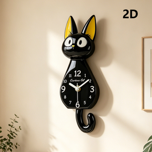 <span class=keywords><strong>Orologio</strong></span> da Parete 2D a Forma di <span class=keywords><strong>Gatto</strong></span> Curioso da 13 Pollici <span class=keywords><strong>con</strong></span> Coda Oscillante - <span class=keywords><strong>Orologio</strong></span> Decorativo Silenzioso e Discreto a Forma di <span class=keywords><strong>Gatto</strong></span> Nero - Product Image 2