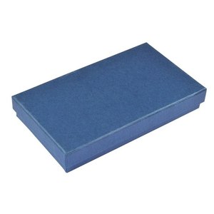 Blue Jewelry <b>Box</b> With White Satin Lining <b>Empty</b> Storage Case For Rings Necklaces Bracelets - Product Image 2