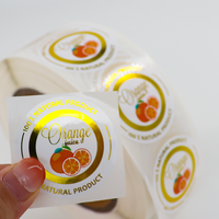 Étiquette de boisson en BOPP brillant résistant à l'humidité et aux rayures, autocollante, imprimée sur mesure pour bouteille en plastique