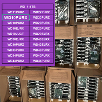 Hard Drive WD10PURX 1TB ungu 3.5" SATA 6gb/S untuk Monitor, Perekaman Video 24/7 Tahan Segala Cuaca, Firmware AllFrame, MTBF 1 Juta Jam
