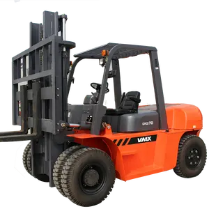 Vmax 7 ton forklift Cabin fork positioner CPCD70 hydraulic diesel forklift truck left fork lift