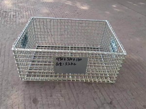 Hơn vững chắc hơn nền tảng cấu trúc ổn định xếp chồng stillage lưu trữ lồng Giao thông vận tải hộp giỏ kim loại thép lưới dây Pallet <span class=keywords><strong>container</strong></span> - Product Image 2