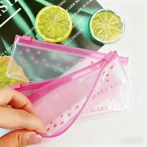 Bolsa con cremallera biodegradable de plástico brillante rosa de PVC transparente personalizada para traje de baño, <span class=keywords><strong>bikini</strong></span>, ropa de playa, bolsa Ziplock de embalaje - Product Image 2