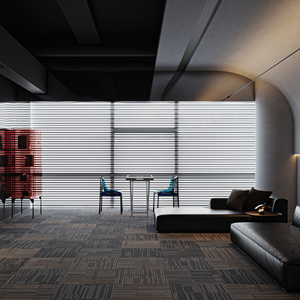 Dalles de moquette modulaires insonorisées modernes à motif puzzle, écologiques, antidérapantes, en polypropylène à poils moyens, 50x50 cm, à prix abordable - Product Image 3