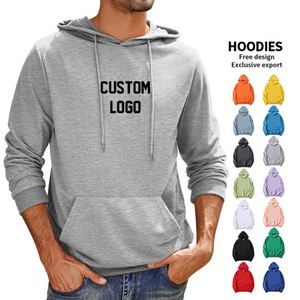 Vêtements de fabrication française : Sweat à capuche 100 % coton épais pour homme, tenues personnalisées avec broderie et impression en relief - Product Image 1