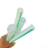 Tuyau d'arrosage de jardin en PVC flexible haute pression, renforcé de fibres tressées, transparent, 1/2'', 3/4'', 1'', longueur 20-100m