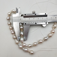 Perles d'eau douce Edison baroques miniatures de 10 mm, de qualité AAA, de couleur blanche, métalliques, en vrac, pour bracelet, bijoux