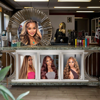Perruque Lace Front Sunelk Blond Miel pour Cheveux Remy, Densité 200, Sans Colle, 28 Pouces, Pré-Pluckée, Mèches Body Wave pour Femme