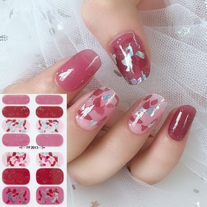 Fournitures <span class=keywords><strong>pour</strong></span> les ongles Full Wraps Gel Vernis à ongles Stickers <span class=keywords><strong>Patch</strong></span> 3D Semi-Durci Gel Nail Stickers - Product Image 4