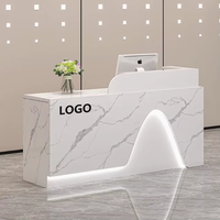 Comptoir de réception moderne pour salon de beauté, magasin de vêtements, centre de formation, hôtels, immeubles de bureaux, avec éclairage LED