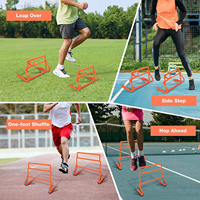 Equipo de Entrenamiento Deportivo Ligero, Obstáculos de Velocidad con Alturas Ajustables, Juego de Obstáculos Plegables para Entrenamiento de Agilidad