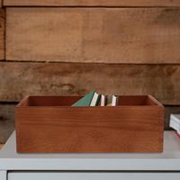 Boîte de caisse en bois avec poignées Boîte de rangement rustique en bois Bacs à panier en bois décoratifs pour fruits légumes
