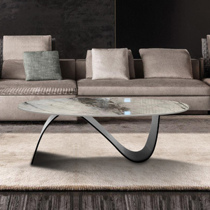 <span class=keywords><strong>Table</strong></span> basse moderne <span class=keywords><strong>en</strong></span> marbre rond <span class=keywords><strong>de</strong></span> luxe avec pieds <span class=keywords><strong>en</strong></span> métal pour salon appartement - Product Image 2