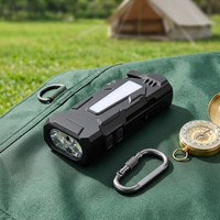 NIACONN NIA-S038 Porte-clés ABS Lampe Torche EDC Rechargeable USB Lumière LED Rouge/Violette/Blanche 10W Dimmable Garantie 1 An 2-5H Voiture Hôtel