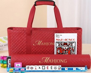 Factory Direct Modern Red <b>Mahjong</b> Three-piece <b>Set</b> Large-capacity Multifunctional Lightweight Cartoon Eco-Friendly Durable - Product Image 1
