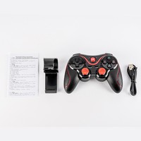 Manette de jeu sans fil X3 avec support pour téléphone portable et PC, compatible Android/iOS