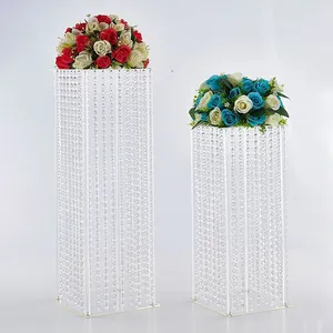 कस्टम स्पष्ट सजावटी पुष्प व्यवस्था शादी के फूल स्टैंड पारदर्शी एक्रिलिक फूल खड़ा