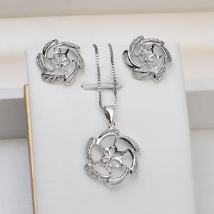 Boucles d'oreilles pendantes en argent S925, fleur, pour femme, ensemble de bijoux fins à faire soi-même, avec perle relevable, support vide, tendance, accessoire d'oreille 1274 - Product Image 1