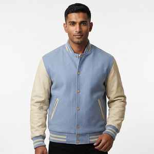 Blouson universitaire en laine fine personnalisé 2026 pour femme – Qualité supérieure, coupe oversize, style bomber, broderie tendance, hiver, pour couple - Product Image 1